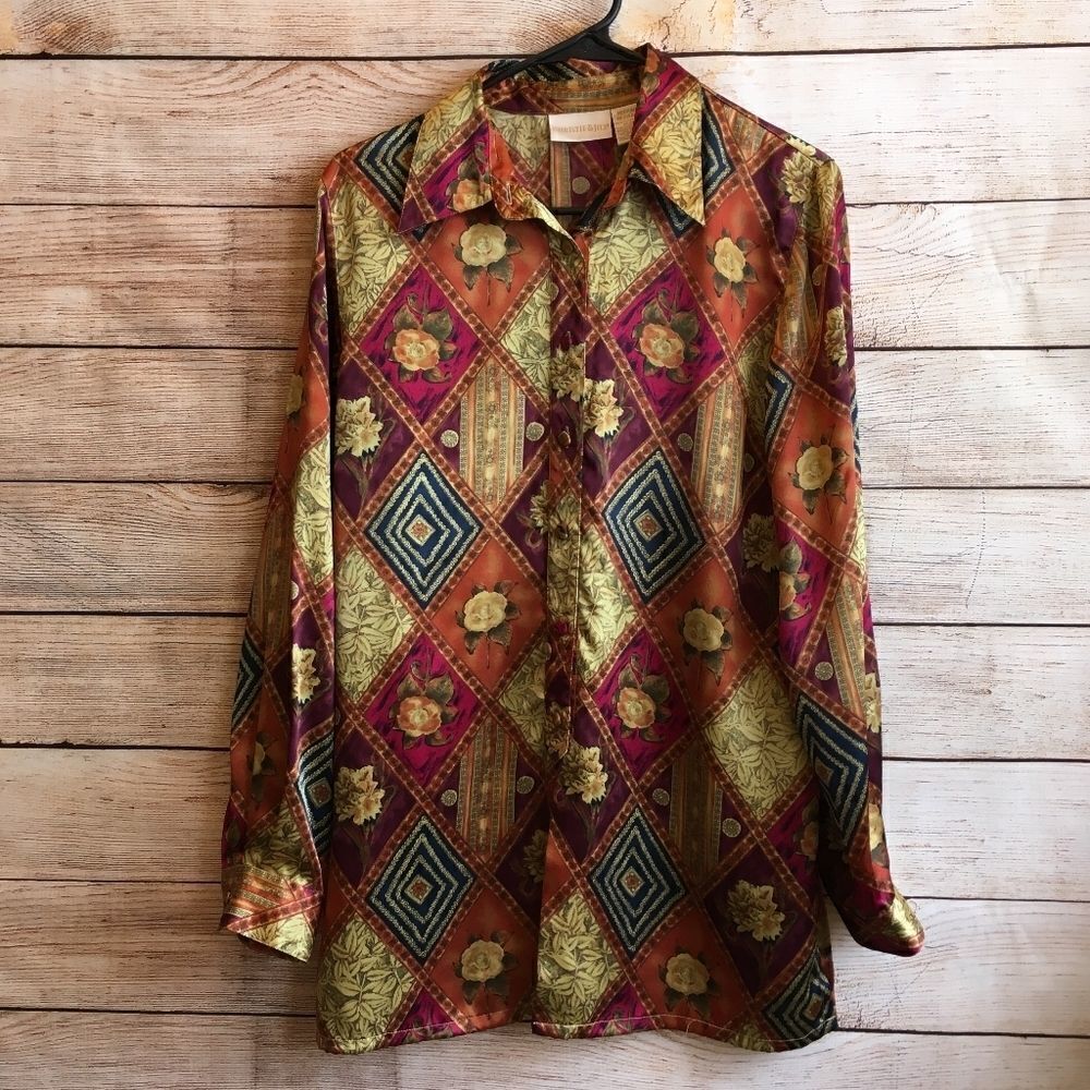 VINTAGE CHRISTIE AND JILL FLORAL TOP‎